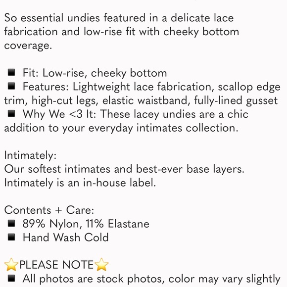 Free People maya undies NWT - Picture 7 of 8